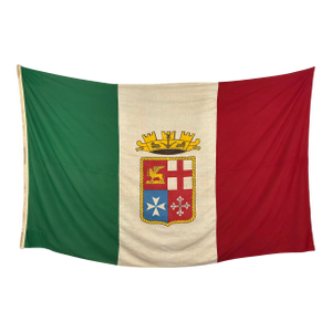 Oversize Vintage Cotton Italian Navy Nautical Flag