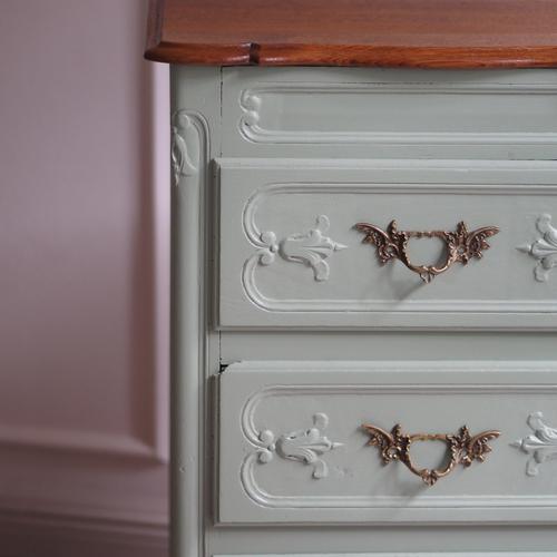 Narrow Louis XV Style Chest of Drawers, 1950s For Sale - Image 4 of 13