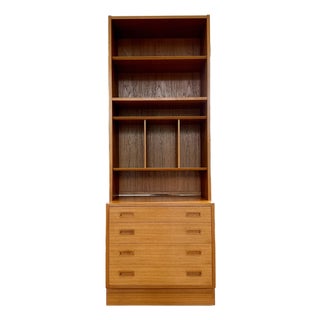 Vintage Danish Modern Carlo Jensen for Hundevad Teak Modular Bookcase With Four-Drawer Chest, Denmark, C. 1960s For Sale
