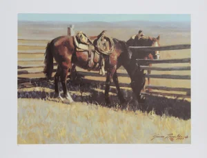 James Reynolds Vintage 'Time Out' Lithograph Print