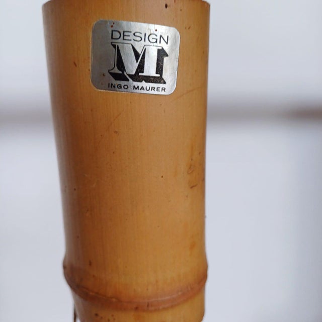 Light Yellow Uchiwa Chandelier by Ingo Maurer 1973) for M Design, 1970s For Sale - Image 8 of 11