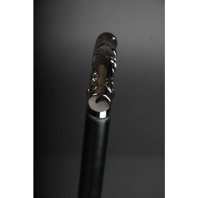 Wood Vintage Art Nouveau Walking Stick in Bronze For Sale - Image 7 of 11