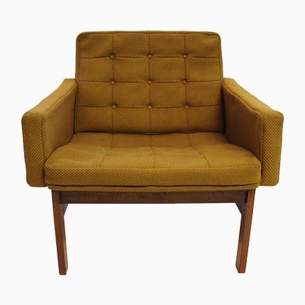 Set of Vintage Green Fabric & Rosewood Easy Chairs by Ole Gjerløv-Knudsen & Torben Lind for France & Søn, 1960s For Sale - Image 11 of 11