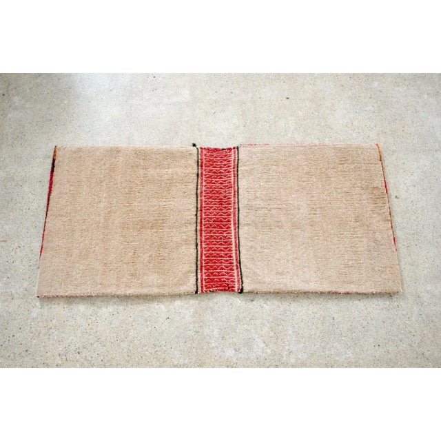 Vintage Red Wool Afghan Baluchistan Tribal Saddlebag For Sale - Image 11 of 11