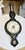 19th-century Victorian banjo-style barometer, featuring a black lacquered wood casing inlaid with mother-of-pearl. For...