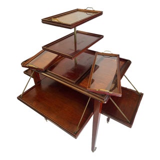 Regency Revival Metamorphic Mahogany Butler's Trolley, England, 1900s For Sale