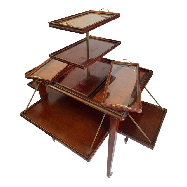 Regency Revival Metamorphic Mahogany Butler's Trolley, England, 1900s For Sale