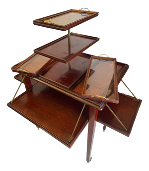 Regency Revival Metamorphic Mahogany Butler's Trolley, England, 1900s