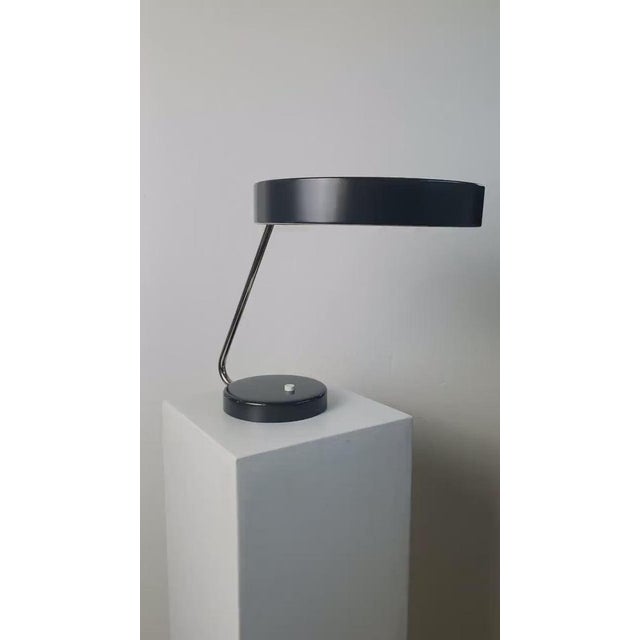 Mid-Century Minimalist Anthracite Model No. 6658 Table Lamp from Kaiser Idell / Kaiser Leuchten, 1960s For Sale - Image 12 of 13