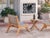 Transitional Hi Teak Draper Teak Outdoor Sling Chat Chair For Sale - Image 3 of 6