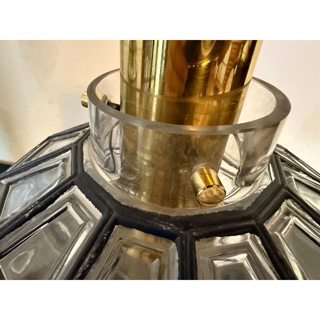 "large glass and brass pendant lamp by limburg circa 1960 germany" elegant and very decorative pendant lamp or pendant...