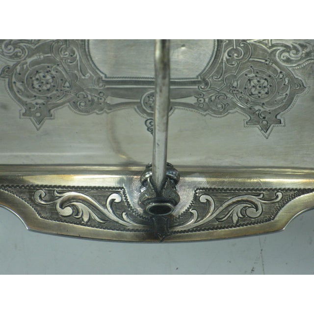 Silver-Plated Cake Basket With Soldiers & Hunt Motifs Wilcox Silverplate Co., Late 19th Century For Sale - Image 14 of 18