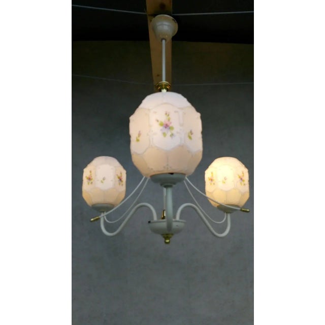 Vintage Metal Chandelier, 1970s For Sale - Image 3 of 17