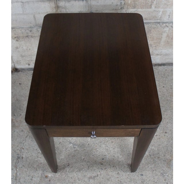 Heritage Heritage Modern Walnut Finish Nightstand For Sale - Image 4 of 12