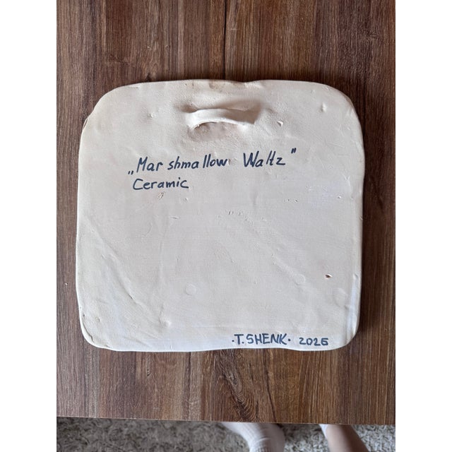 Ceramic Handmade Ceramic Wall Tile, Floral Art Tile, Hand Painted Decorative Tile, Modern Pastel Wall Decor, Artisan Ceramic Panel For Sale - Image 7 of 7