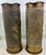 1910s Artistic Pair of World War I Brass Trench Art Vases Decorated With a Lily Floral Motif - Dated November 1917, Madgeburg, Germany For Sale - Image 5 of 11