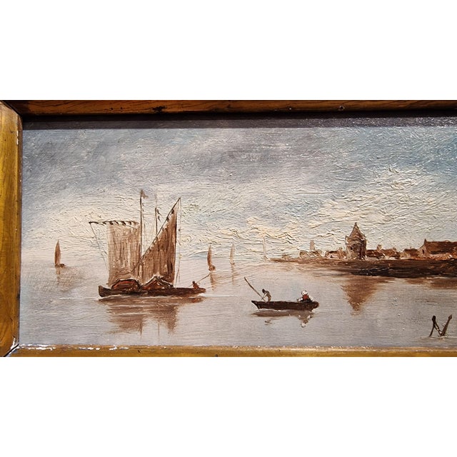 Seascape, Oil on Panel, 1890s-1910s, Framed For Sale - Image 4 of 14