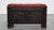 English Bench with Wood Carvings and Red Fabric Padded Seat For Sale - Image 4 of 12