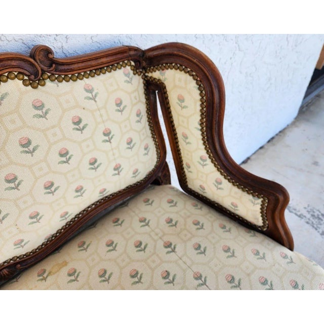 French Antique Canape Bench Louis XV Style For Sale - Image 3 of 12