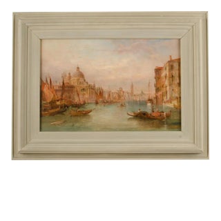 Mid 19th Century "Venice in Spring" Italian Cityscape Painting by Alfred Pollentine, Framed For Sale