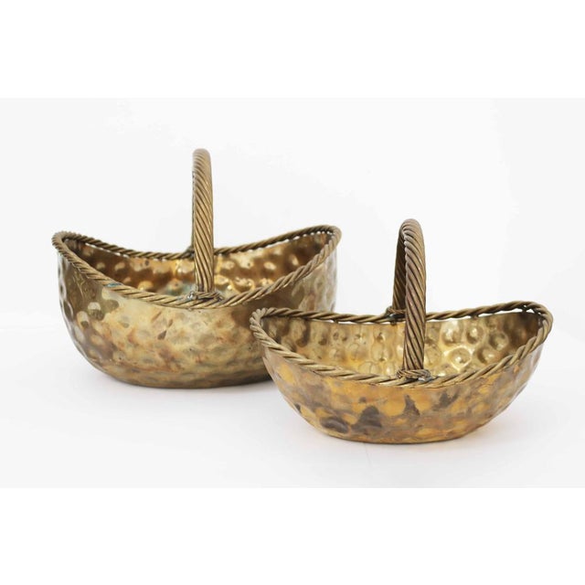 Vintage Brass Plant Pots, Germany, 1940s, Set of 2 For Sale - Image 10 of 10