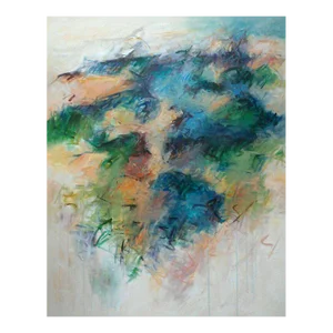 Mary Lou Siefker Acrylic Painting on Canvas Titled: Blue Crescendo
