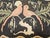 American Vintage American Hand Hooked Rug, Folk Art, Two Lovebirds in a Tree Design, 2x3 For Sale - Image 3 of 17
