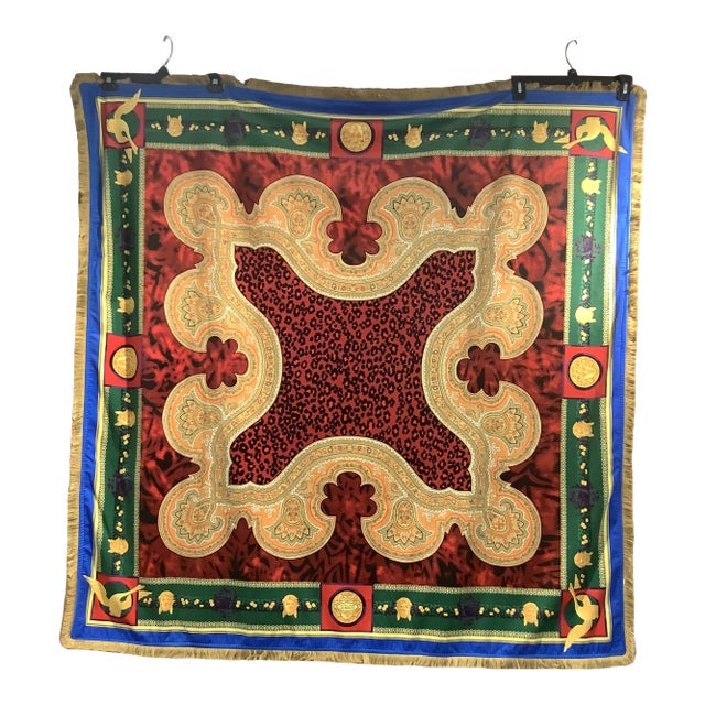 Custom Made Atelier Versace Multi Color Velvet Throw For Sale