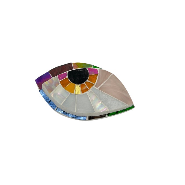 Contemporary Anti Evil Eye Mosaic #16 Wall Sculpture by Ruth Minola Scheibler For Sale - Image 3 of 3