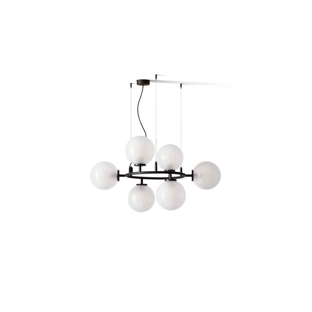 Cassina Modern Constellation Chandelier in Black Metal & Glass from Cassina For Sale - Image 4 of 13