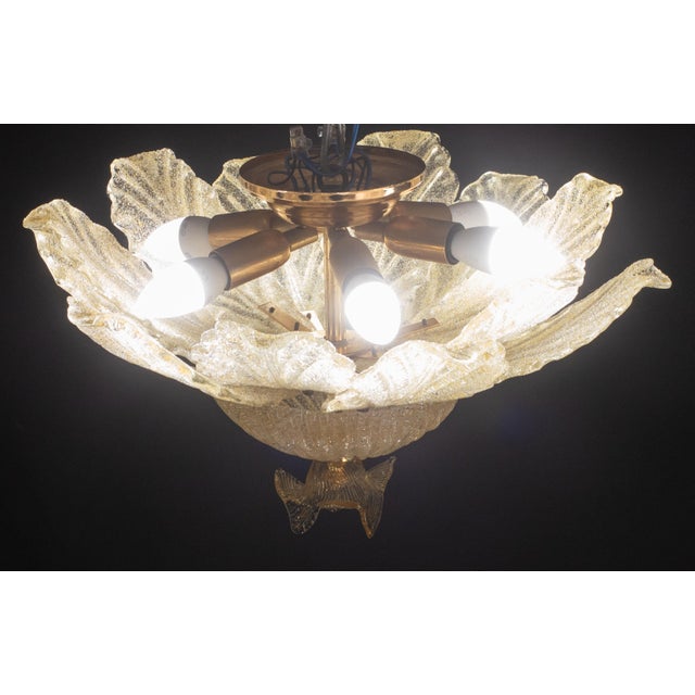 Positano Murano Style Glass Gold/Orange Ceiling Light or Flush Mount, 1970s For Sale - Image 10 of 10