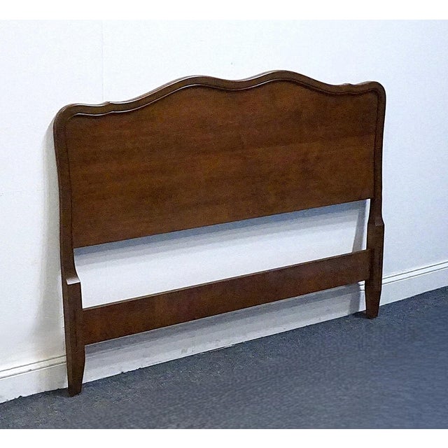 French Provincial Drexel Heritage Peasant Provincial Country French Solid Hard Rock Maple French Full Size Headboard 900-2 For Sale - Image 3 of 6