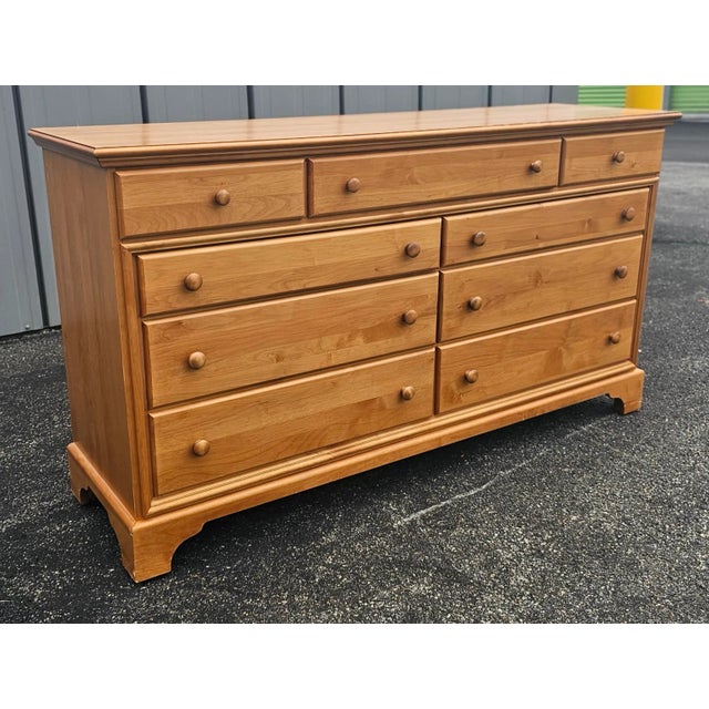 American Late 20th Century American Classical Maple Double Dresser For Sale - Image 3 of 11