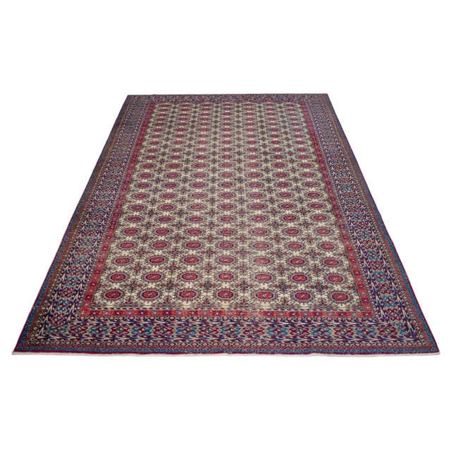 Vintage Turkish Rug Hand-Knotted Wool Boho Chic Rug, - 6'4"x 9'9" For Sale - Image 4 of 15