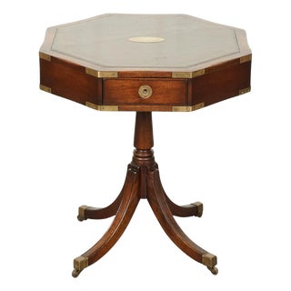 Revolving Military Campaign Regency Drum Side End Table from Bevan Funnell For Sale