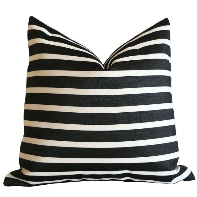 Sunbrella Outdoor Black Striped Pillow Cover 18x18 Chairish