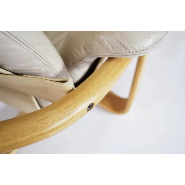 Wood Vintage Scandinavian Beige Manta Lounge Chair by Ingmar Relling for Westnofa, Norway, 1970s For Sale - Image 7 of 10