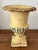 Mid-Century Petite Cast Iron Medici Style Garden Urn in Pale Buttercup Yellow For Sale - Image 4 of 12