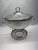 Vintage Mid-Century Hammered Aluminum Casserole Serving Dish With Stand and Glass Insert For Sale - Image 6 of 7