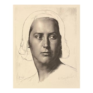 1944 Gerald Brockhurst Portrait Lithograph For Sale