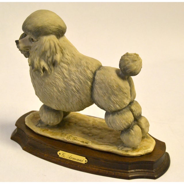 Wood 1980 Marked Giuseppe Armani Florence Poodle Animal Figurine Dog Sculpture Italy For Sale - Image 7 of 13