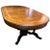 Monumental 19th Century Antique French Empire Dining Table in Burlwood, Satinwood and Mahogany - 60" Round Expands to 96" Oval For Sale - Image 9 of 10