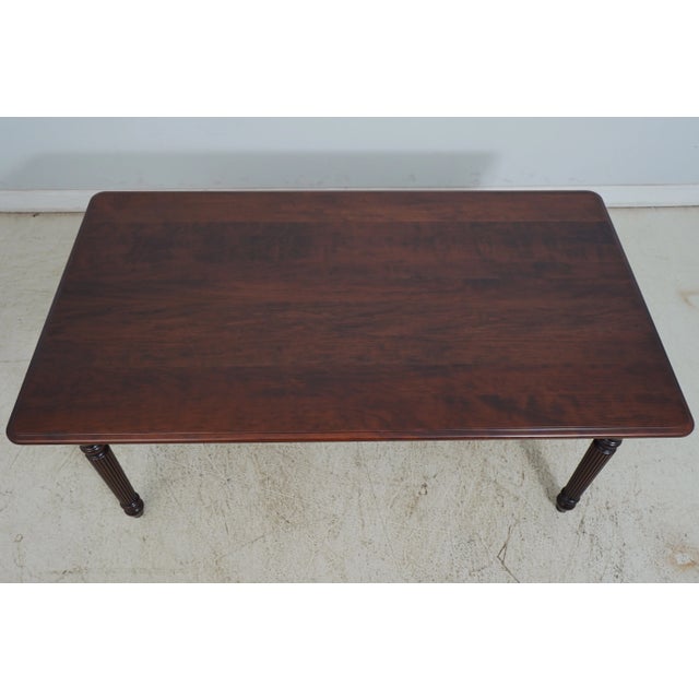 Traditional Keystone Sheraton Style Cherry Dining Room Table For Sale - Image 3 of 12