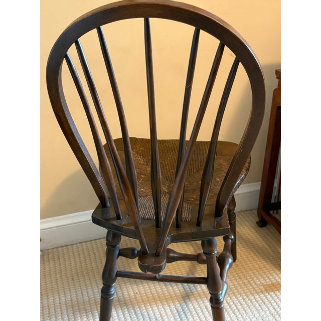 American 1920's Windsor Rush Seat Chairs by S. Karpen & Bros - A Pair For Sale - Image 3 of 6