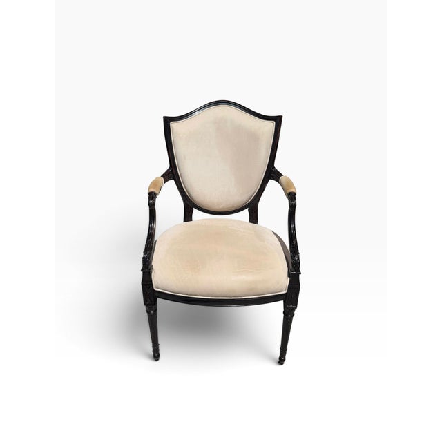 Gianfranco Ferre Home Regency Style Arm Chair For Sale In Los Angeles - Image 6 of 9