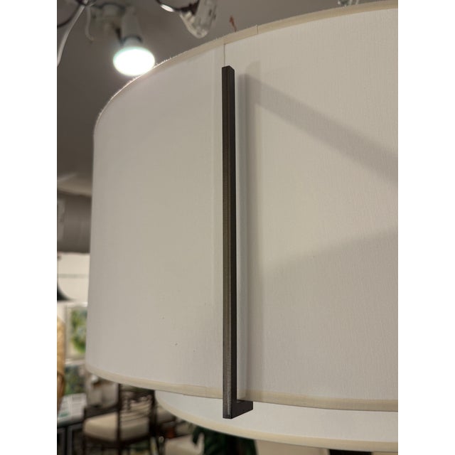 Textile Hubbardton Forge Exos Double Shade Semi-Flushmount For Sale - Image 7 of 12