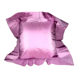 Orchid Pink Origami Pleated Silk Taffeta Crystal Pleat Decorative Pillow Sham