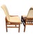 1980s 2 Henredon Scene One Campaign Dining Room Side Chairs MCM Oak Brass For Sale - Image 14 of 15