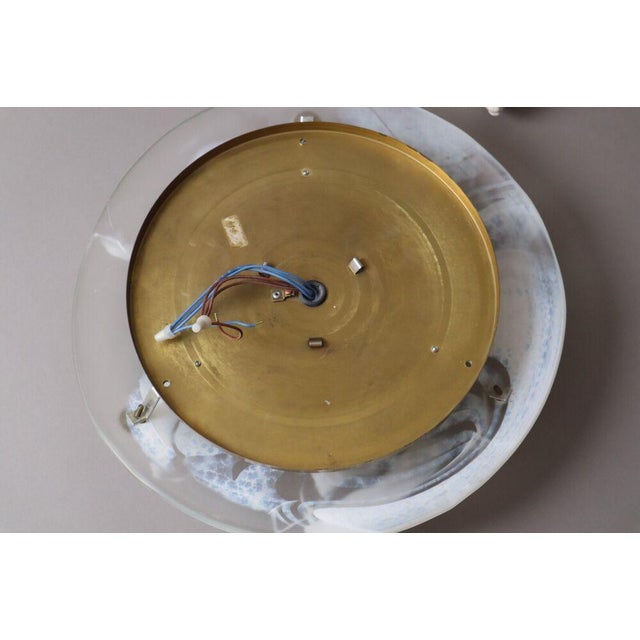 Metal Marble Murano Glass & Brass Wall Lamp from Hillebrand, 1970s For Sale - Image 7 of 8