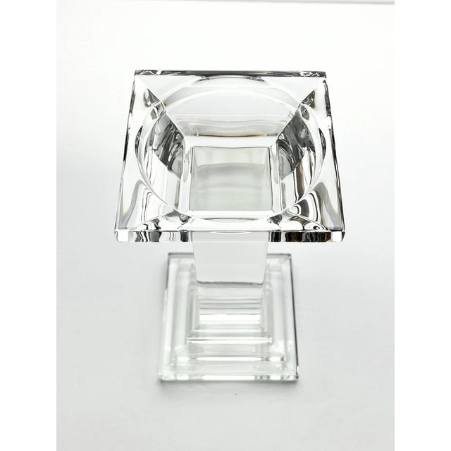 Contemporary Waterford “Metropolitan” Crystal Pillar Candle Holder For Sale - Image 3 of 5